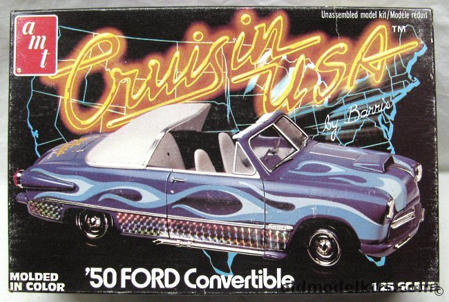 AMT 1/25 1950 Ford Convertible Coupe - Cruisin USA George Barris Issue, 2256 plastic model kit